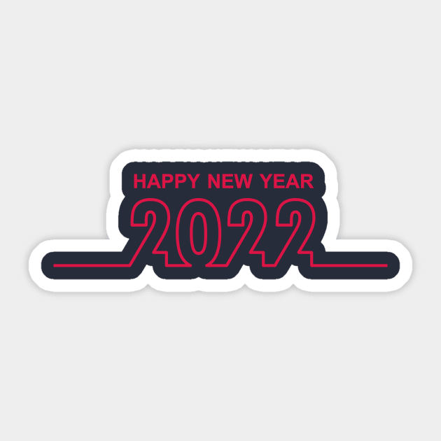 Happy New Year 2022 Sticker by AraDesign